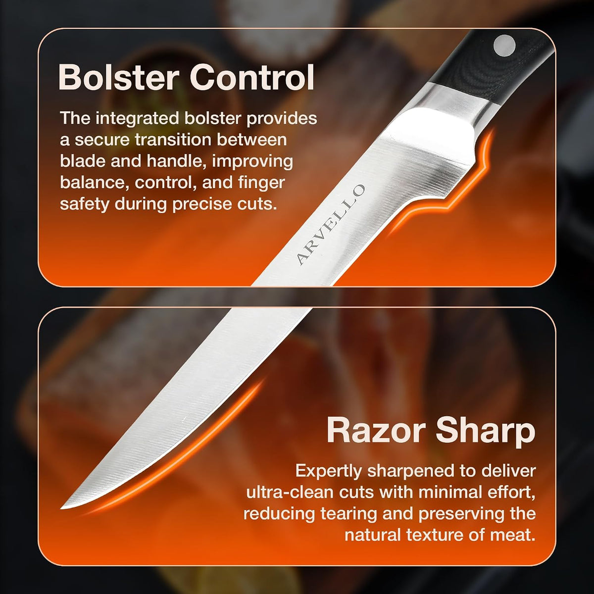 Boning Knife - 7-Inch Professional Deboning & Meat Trimming Knife