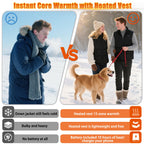 Outdoor Heated Vest for Men: Winter Heated Jacket with Battery Pack