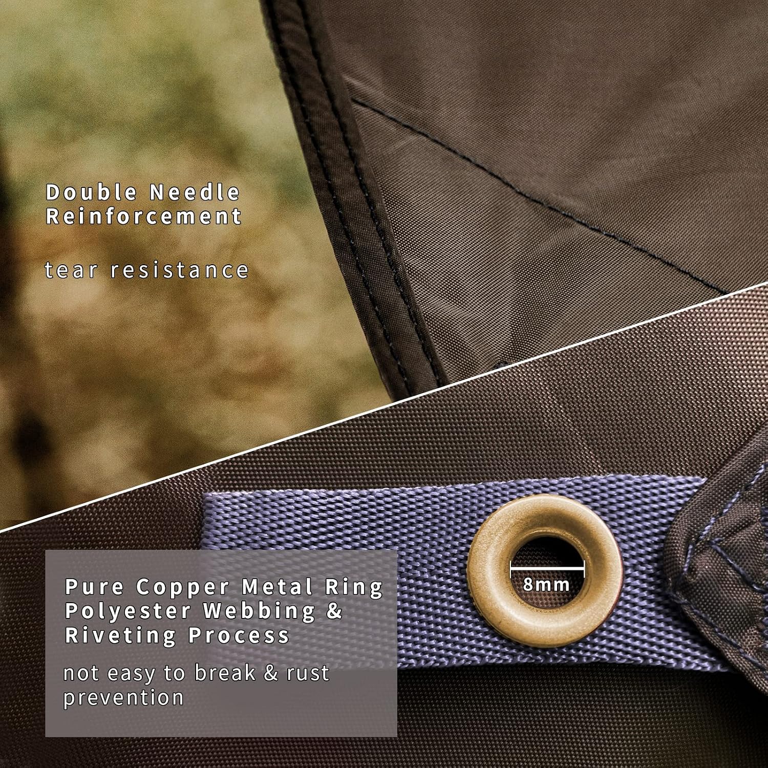 Hexagon Hammock Rain Fly,15x14FT/12x10FT Multifunctional Waterproof Camping Tarp,Lightweight and Compact Tent Tarp