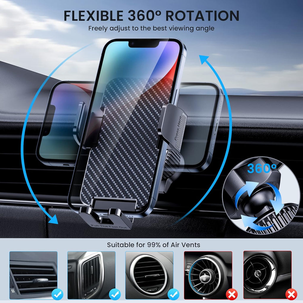 Phone Mount for Car Holders Cell Phon Holder Hands Free Phone Stand for Car Vent Automobile Mount Fit iPhone Android