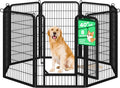 Dog Playpen, 40 Inch 8 Panels Heavy Duty Metal Pet Fence for Indoor Puppy Exercise Pen for RV Camping/Yard/Garden, Black