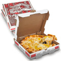 10" Length x 10" Width x 1.75" Depth Corrugated White-Red B-Flute Cardboard Pizza Box Keeps Pizza Fresh (10 Pieces)