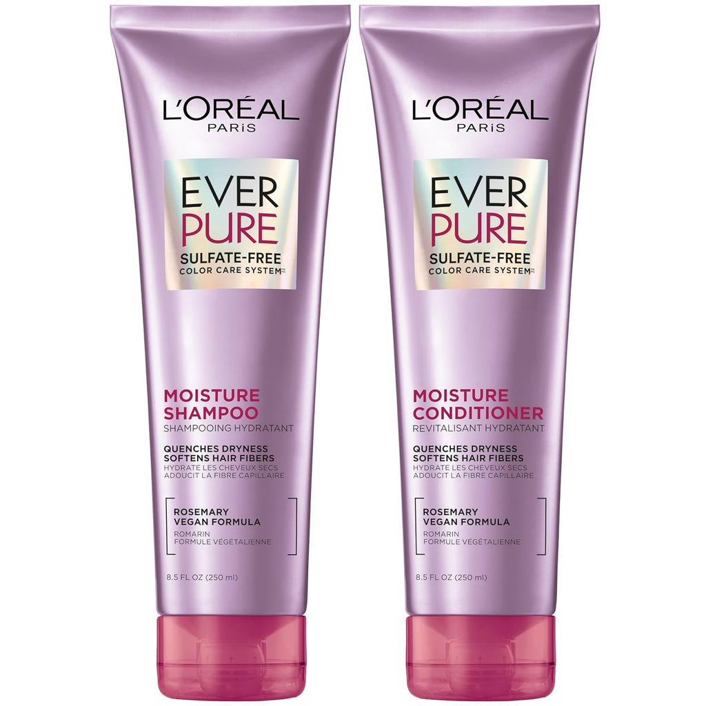 EverPure Moisture Shampoo and Conditioner Set, Sulfate-Free Hair Care for Dry or Color-Treated Hair with Rosemary
