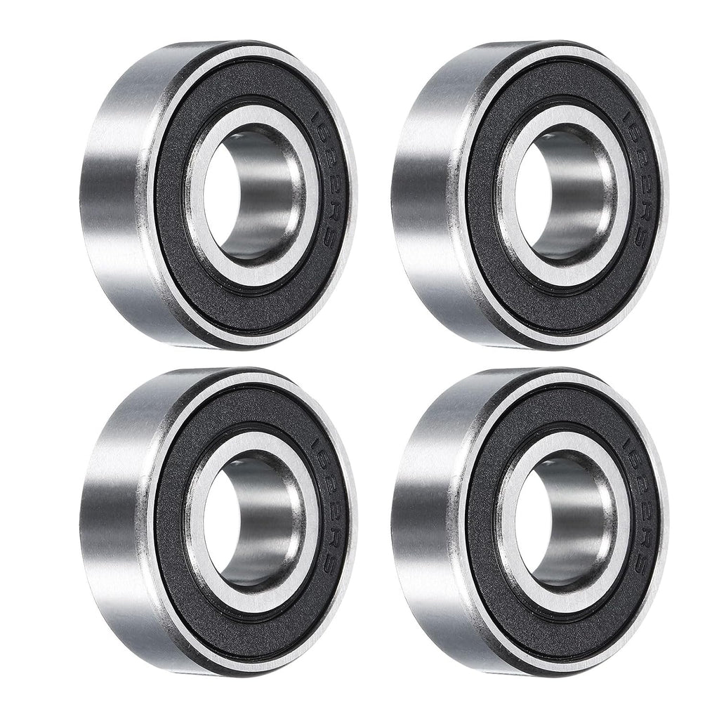 uxcell 4pcs 1622-2RS Deep Groove Ball Bearing 9/16" x 1-3/8" x 7/16" ABEC 3