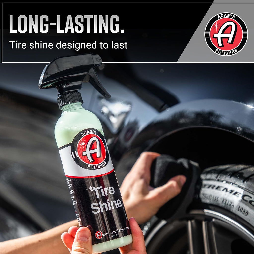 Tire Shine Combo - Spray Tire Dressing W/ SiO2 For Non Greasy Car Detailing | Use W/Tire Applicator After Tire