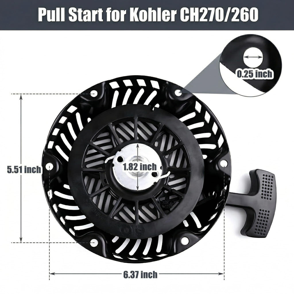 1716502S Recoil Starter Compatible with Kohler CH270 CH260 Engines