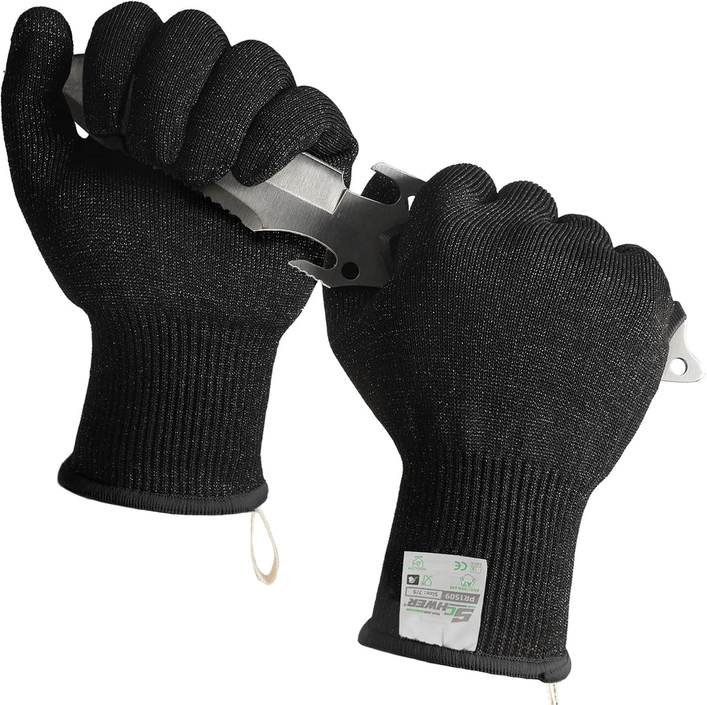 2 Pairs ANSI A7 Cut Resistant Gloves, Mandoline Glove for Kitchen, Breathable & Comfortable, Food Grade Cutting