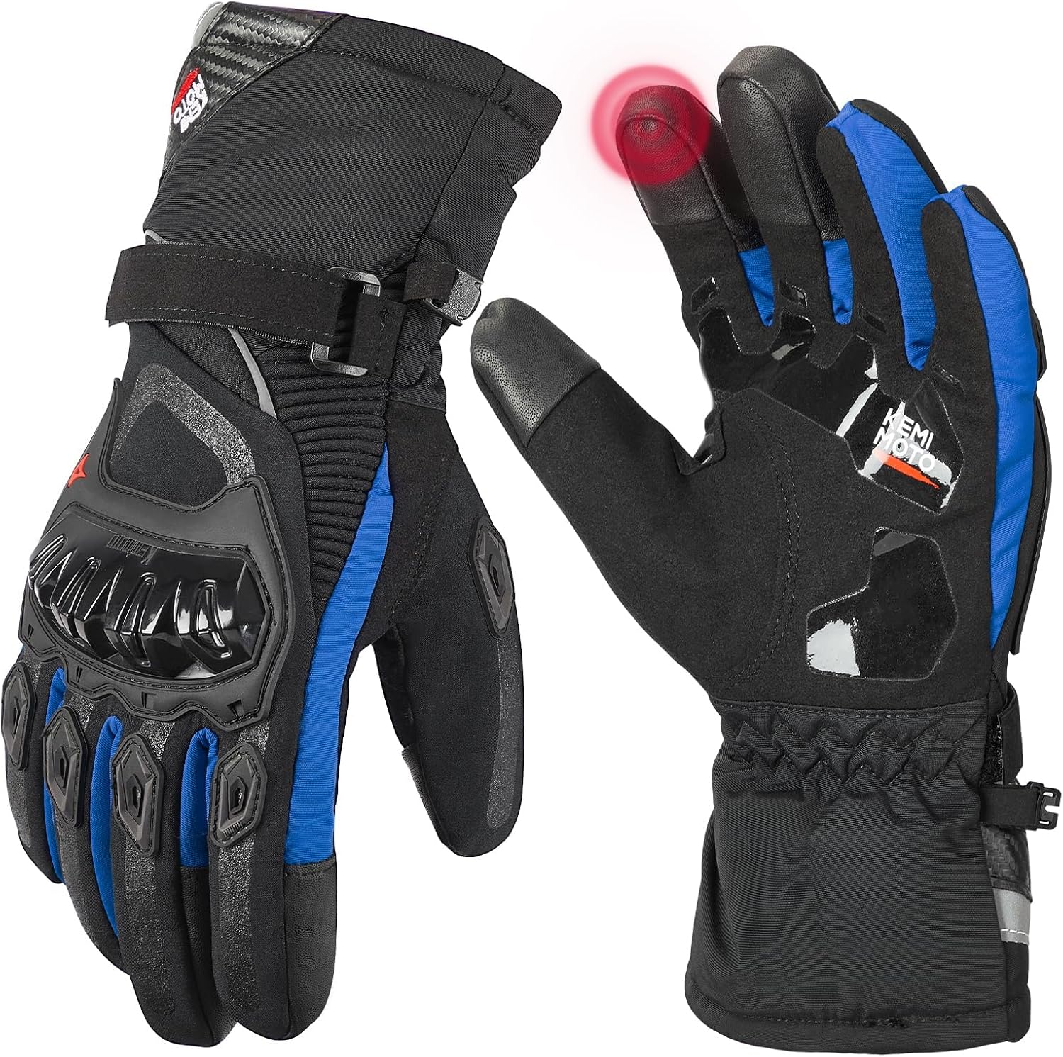 Winter Motorcycle Gloves, Rainproof Riding Warm Gloves with Touchscreen for Motorcycle Riding, ATV, UTV, Snowmobile