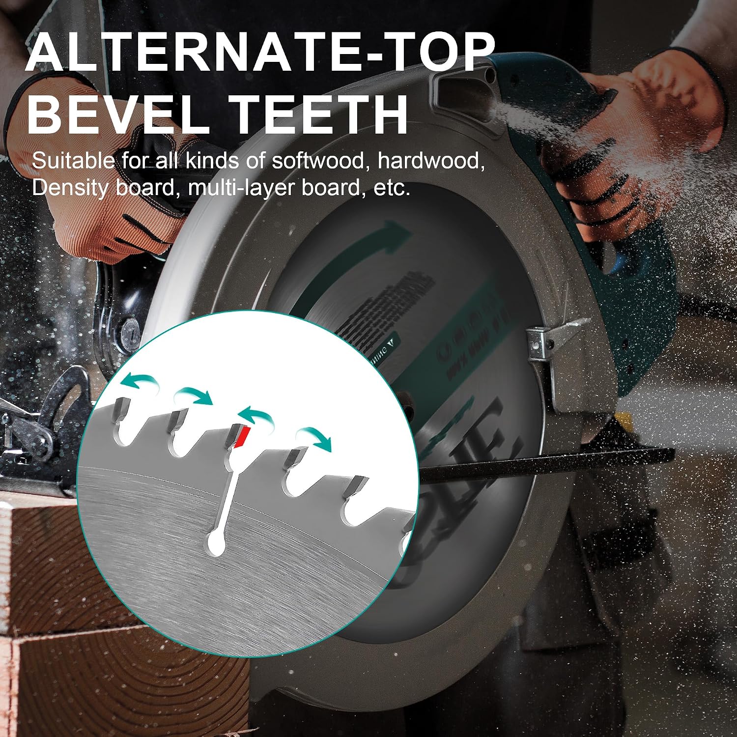 12-Inch 80T Miter Saw Blade, 1" Arbor | Carbide Tipped, ATB Smooth Crosscuts, Hardwood/Softwood/MDF/Plywood, for