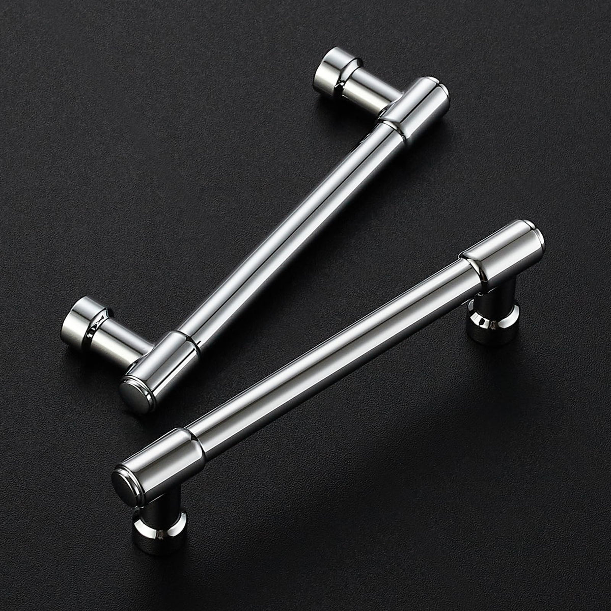 Polished Chrome Cabinet Handles Modern Pulls,4 Inch,30 Pack