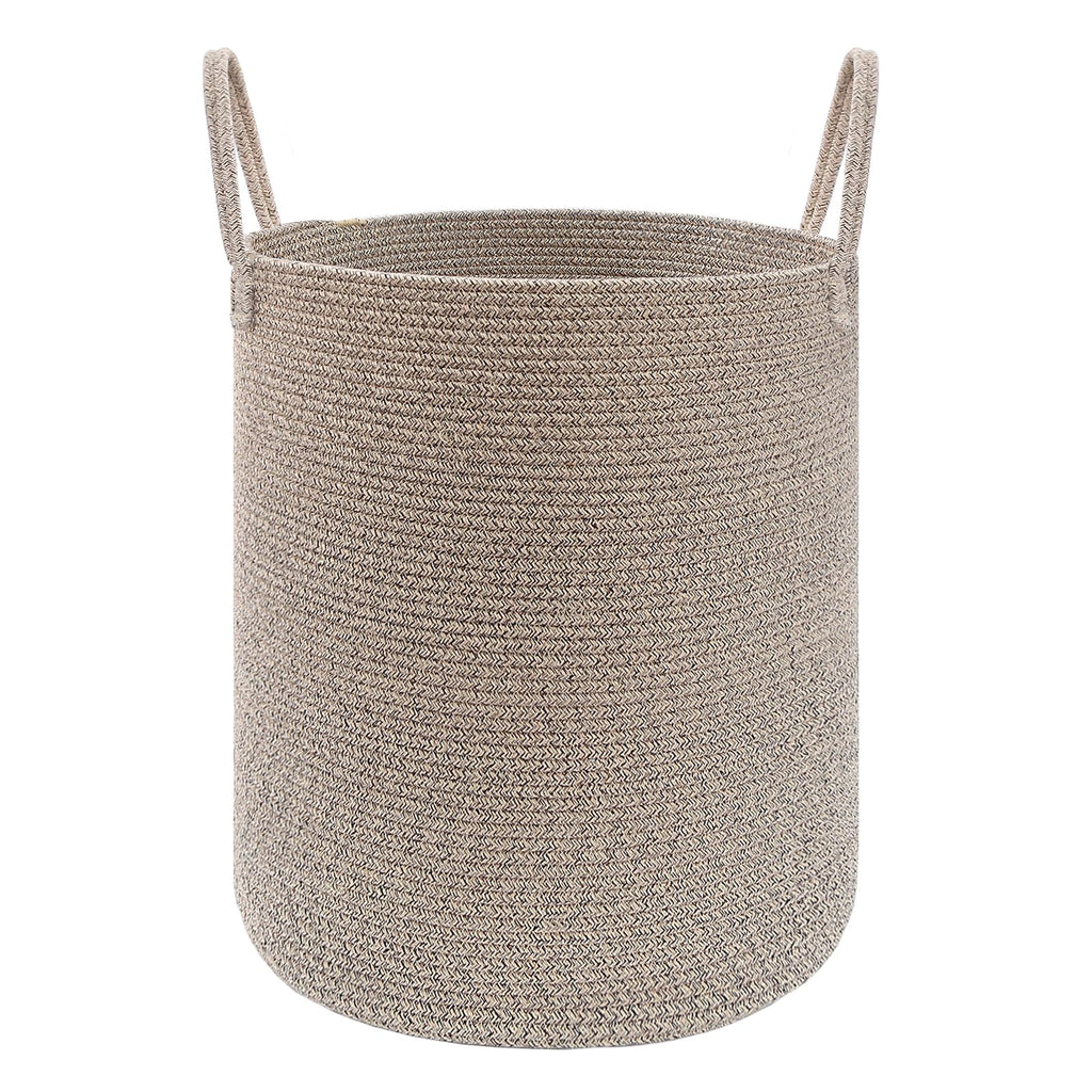 60L Cotton Rope Laundry Basket Hamper, Oatmeal