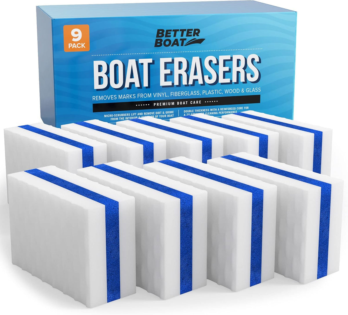 Boat Erasers by Better Boat, Cleaning Sponge for Scuff Marks and Grime