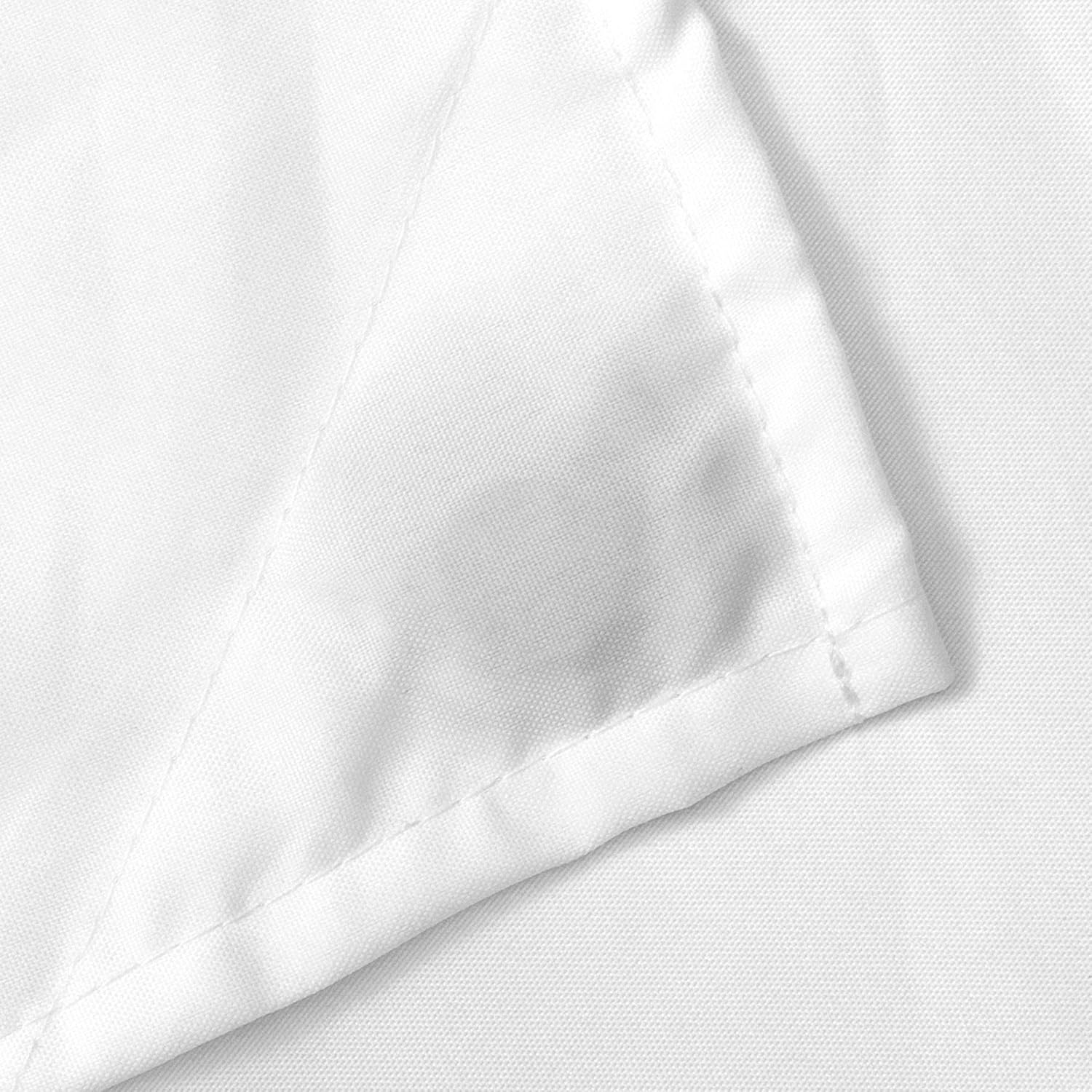 Fabric Shower Curtain Liner with Magnets Standard Size, White | Hotel Quality, 12 Button Holes, Bottom Magnets