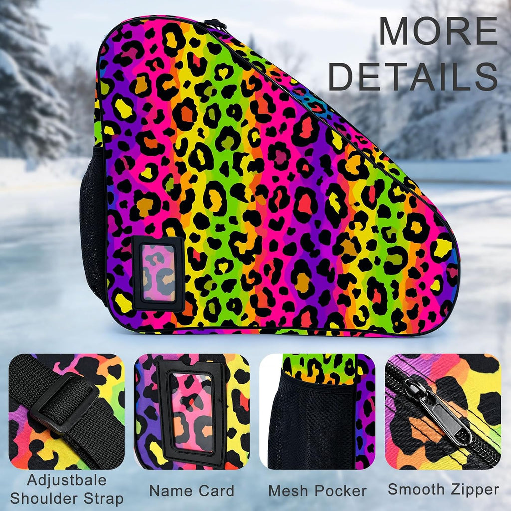 Camo Print Skate Bag For Ice Roller Inline Skates With Adjustable Shoulder Strap Fit Women Men Adults