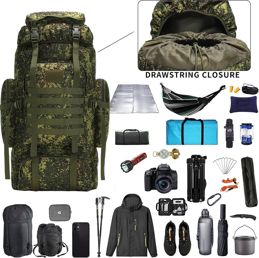 Hiking Backpack for Men 70L/100L Camping Backpack Military Rucksack Molle 3 Days Assault Pack for Climbing | Camping