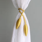 2-Pack Creative Curtain Tiebacks Random Modelling Curtain Holdbacks Eelicate Simple Type, Gold