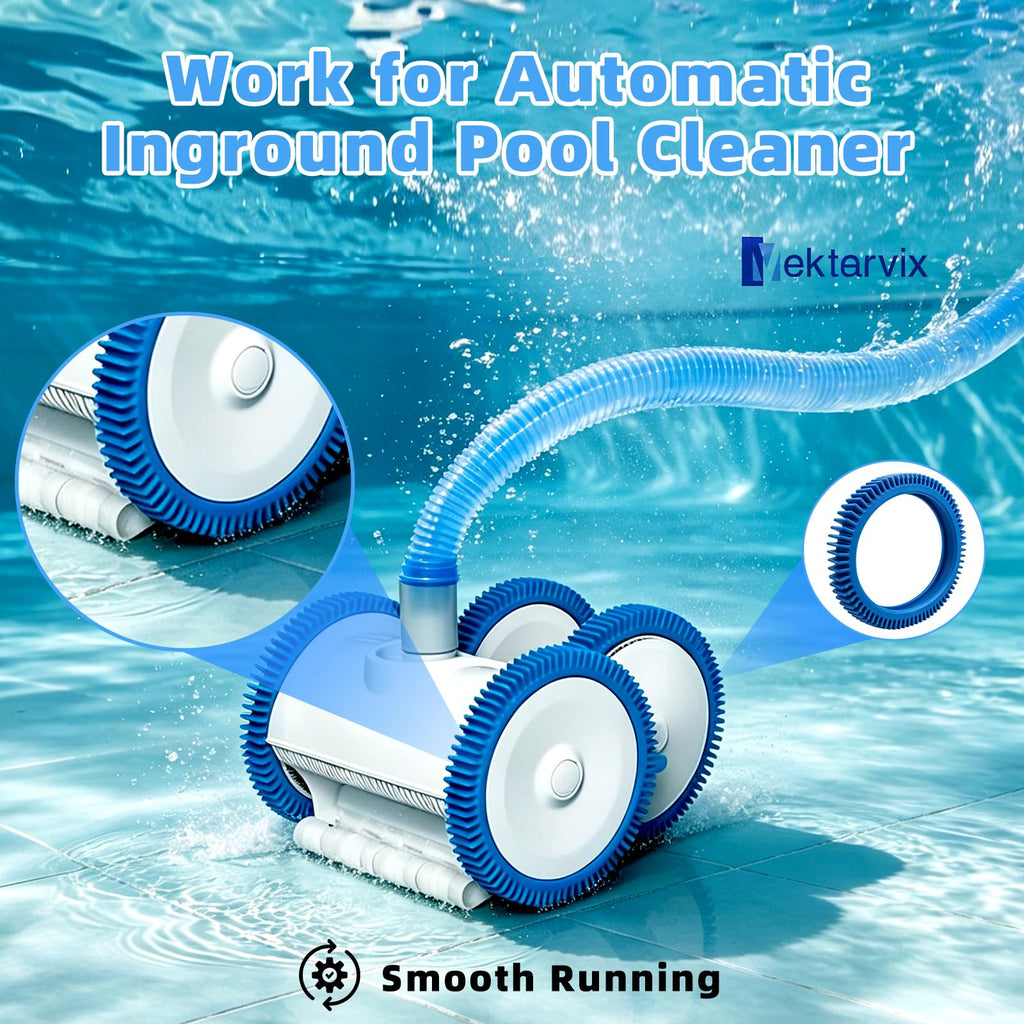 4-Pack Pool Cleaner Tires 2 Front 2 Rear for Hayward Replacement