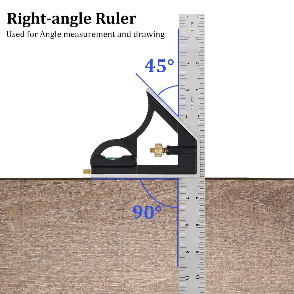 Combination Square Ruler Horizontal Square Multi-Function Carpentry Squares