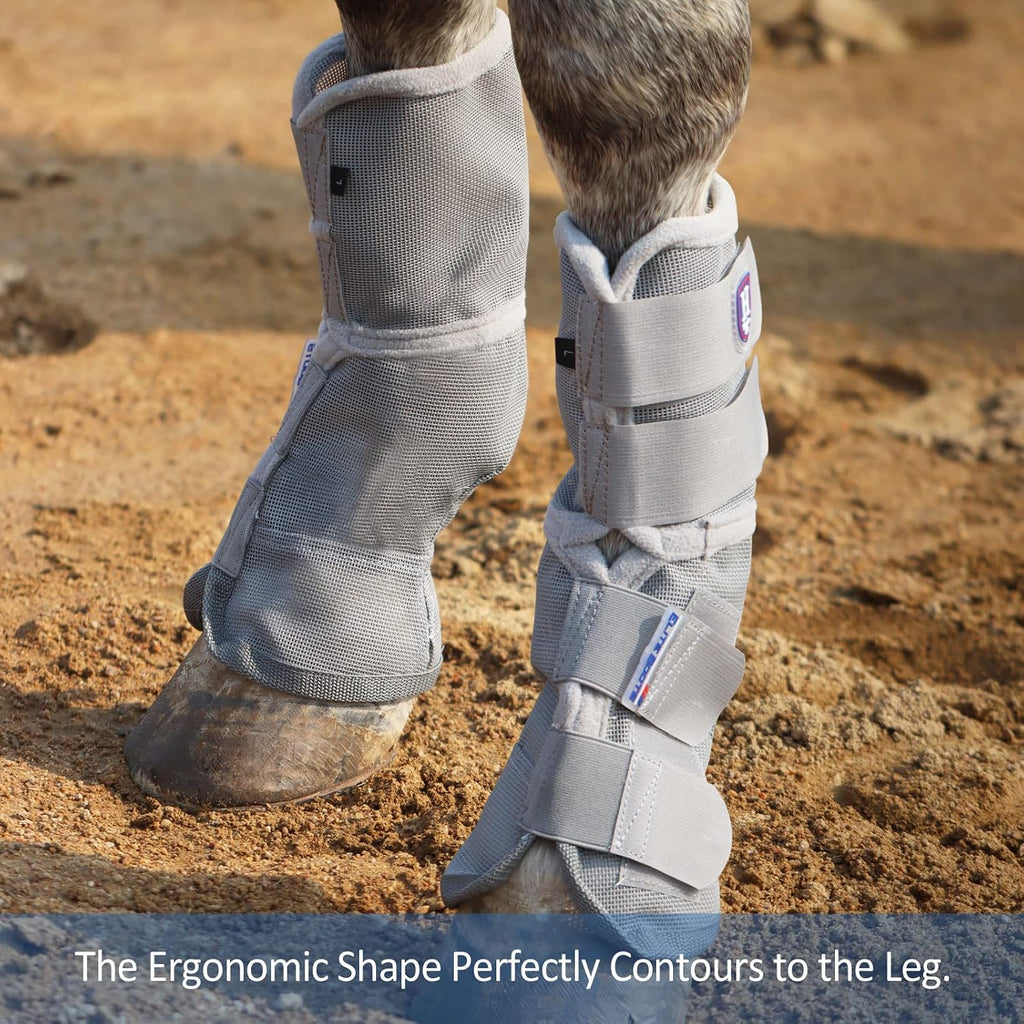 Horse Fly Boots Perfect Contoured Fit Leg Guards Dense Mesh Boots with Ventilated Comfort Reliable Protection from