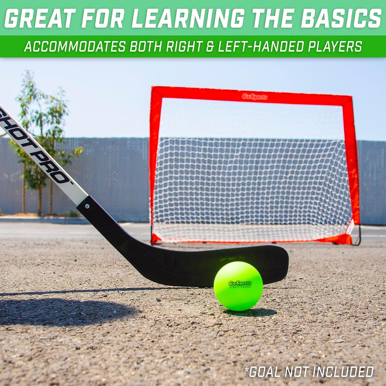 Street Hockey - Choose Between Goal Set with Sticks, Balls (6 Pack) or Sticks (2 Pack)