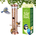 Bird Feeders for Outdoors,13 Inch 6 Ports Squirrel Proof Bird Feefers,Finch Feeder for Outside,Chew-Proof Metal