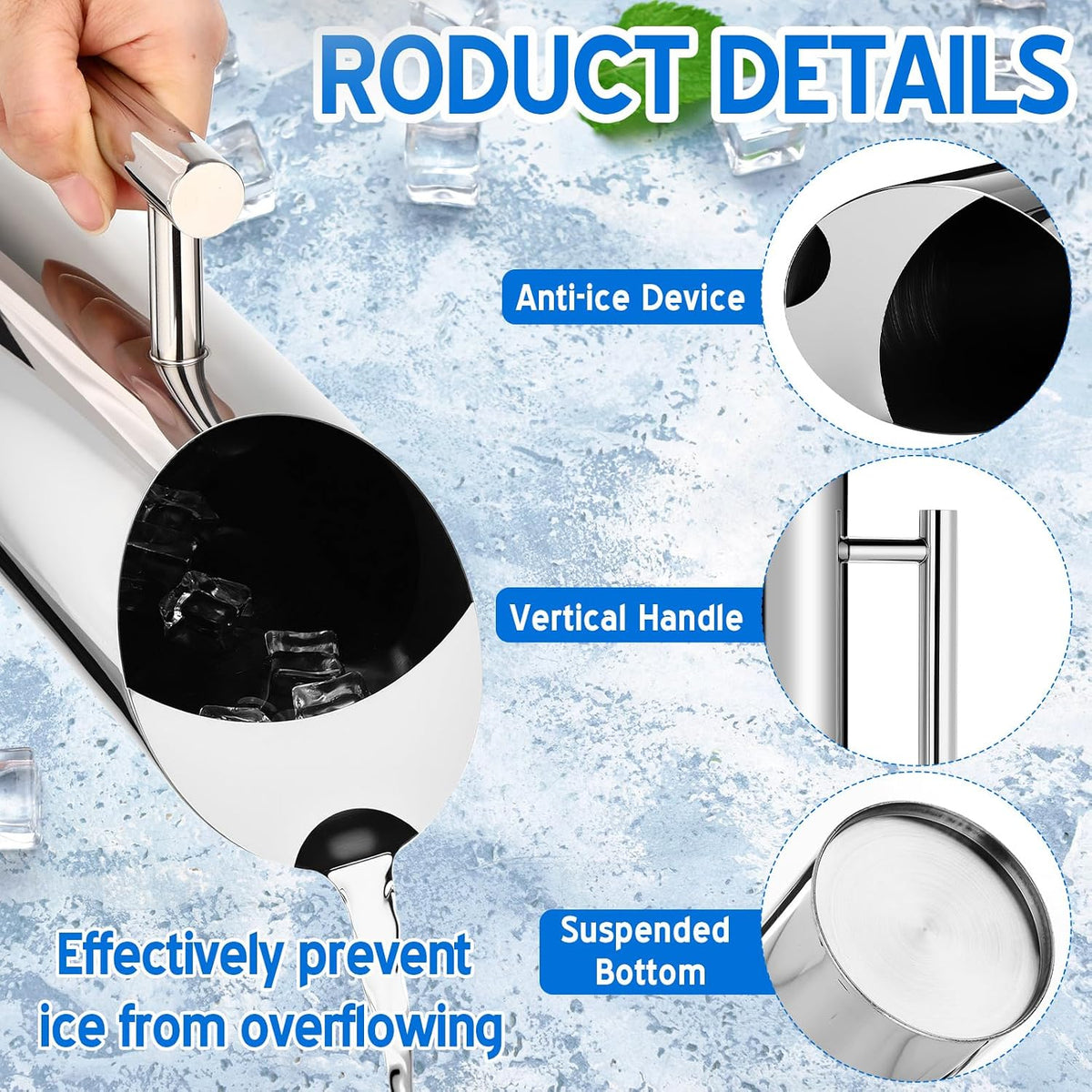 3 Pack 70oz/2l Stainless Steel Water Pitcher