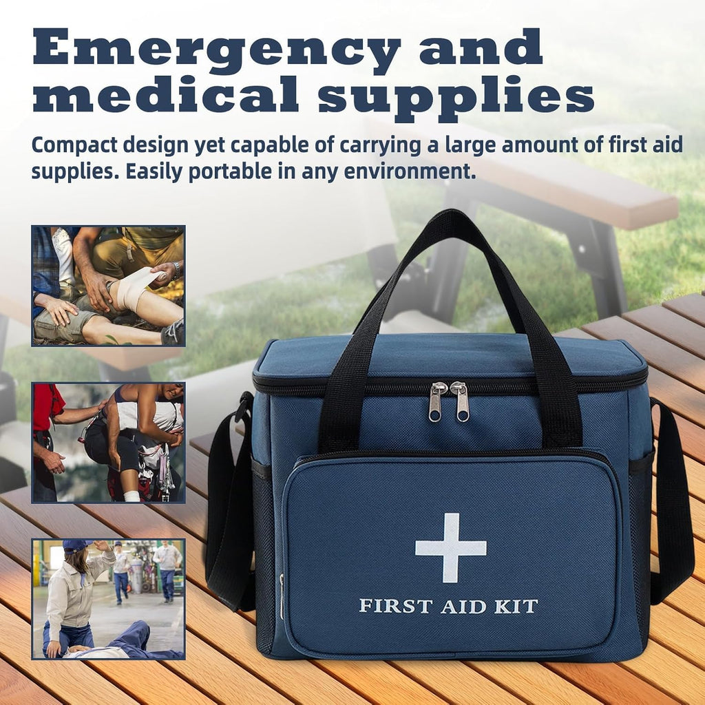 Empty First Aid Bag, Empty First Aid Kit，Blue