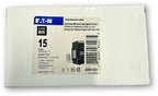 Eaton BRN115EP BR GFCI Circuit Breaker; 15A; Single-Pole; for 120V Applications; Plug-in Molded Case; 10 kAIC; 14-8 AWG Wire