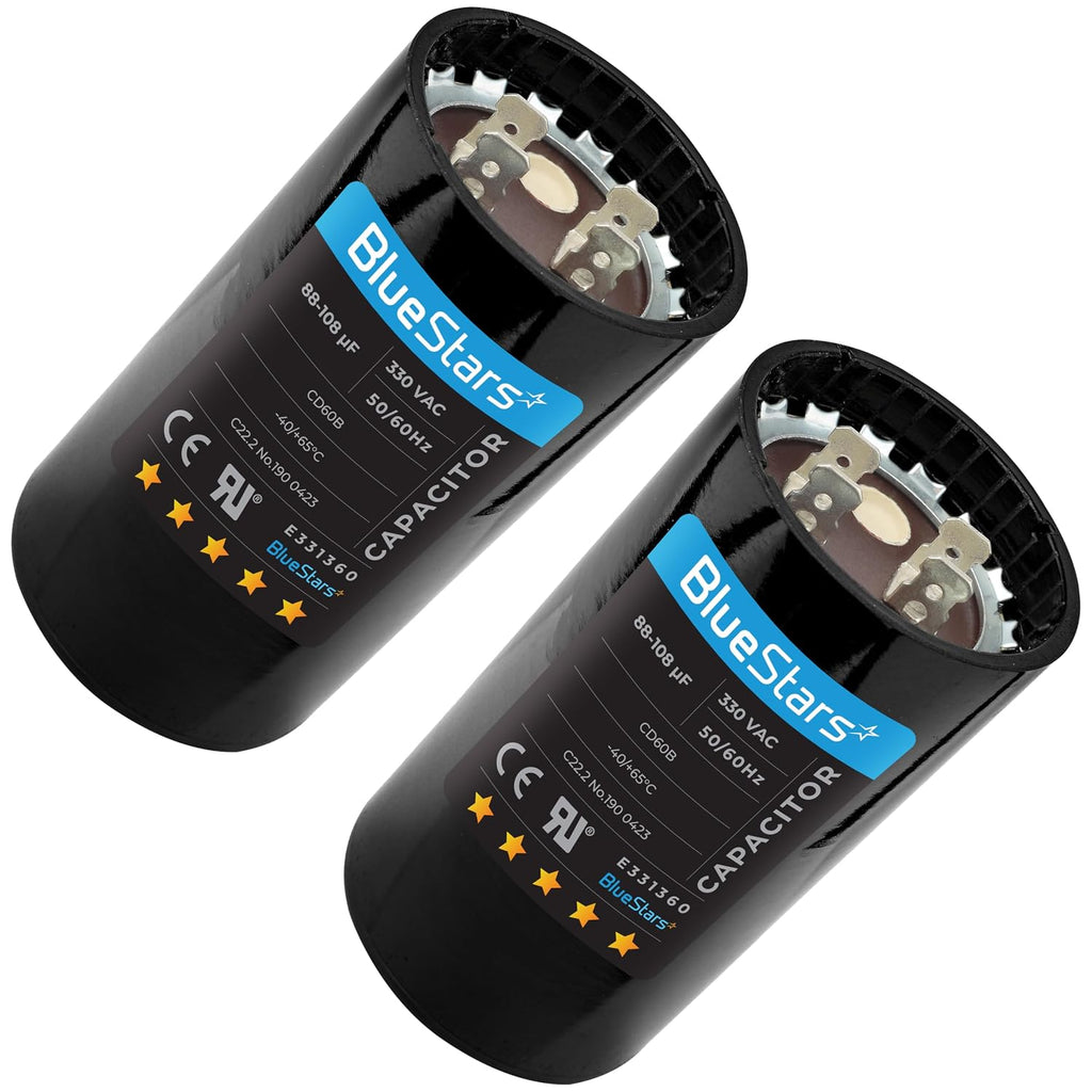 BlueStars 88-108 uF MFD 330 VAC Motor Start Capacitor Replacement