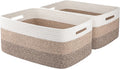 Large Storage Basket for Organizing, Woven Rope Basket for Shelves, Closet Organizer Bins for Clothes, Blanket, Toys