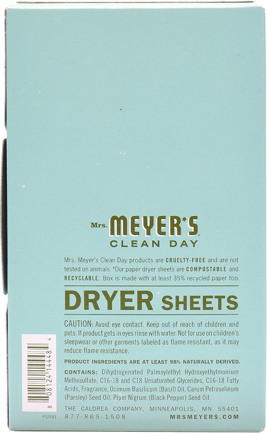 CLEAN DAY Dryer Sheets, Fabric Softener, Reduces Static, Infused with Essential Oils, Basil, 80 Count