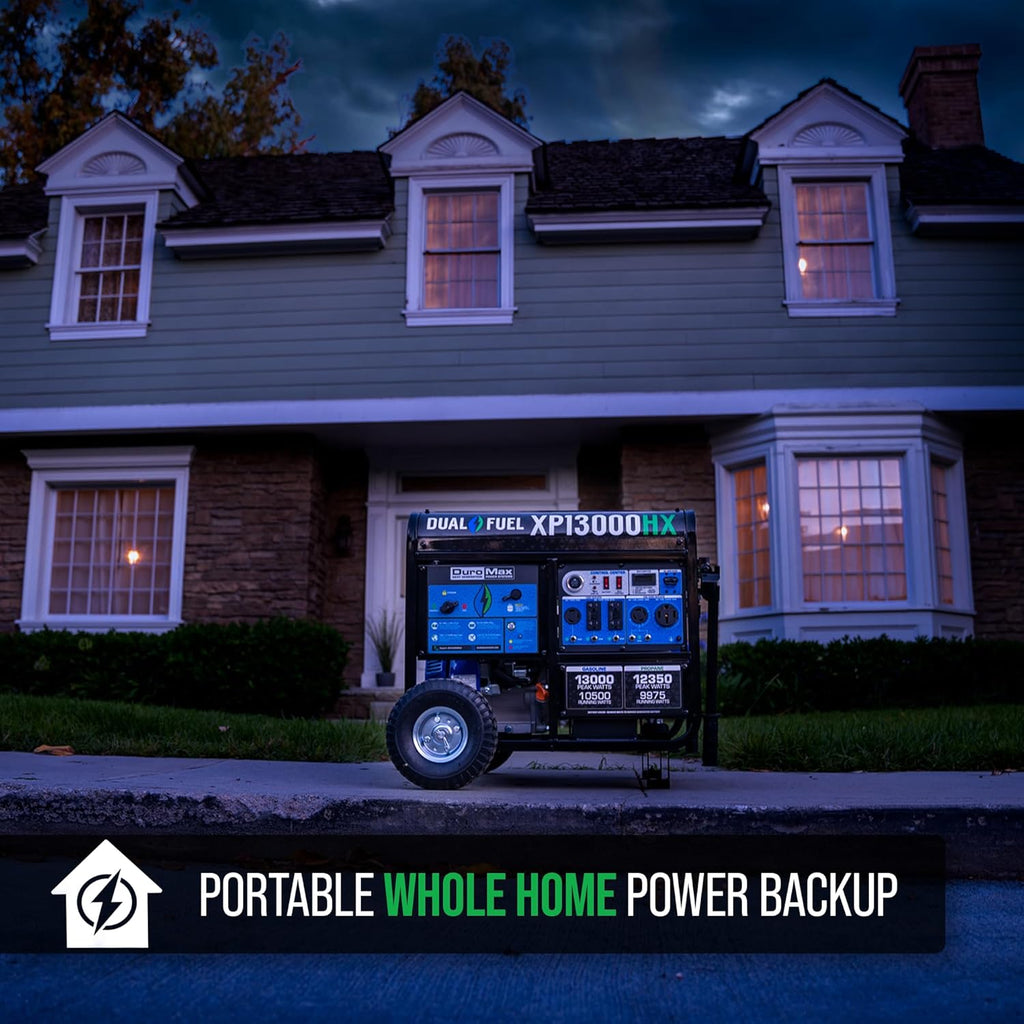 XP13000HX 13,000-Watt Dual Fuel Portable Generator - Gas & Propane, Electric Start, Whole Home Power Backup, Transfer