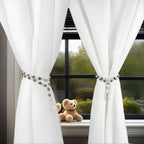 Luxury Crystal Beaded Magnetic Curtain Tieback, Gray