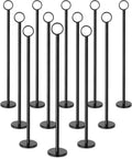 Ring-Clip Table Number Holder / Place Card Stand, 15 Inch, Black Finish, Set of 12