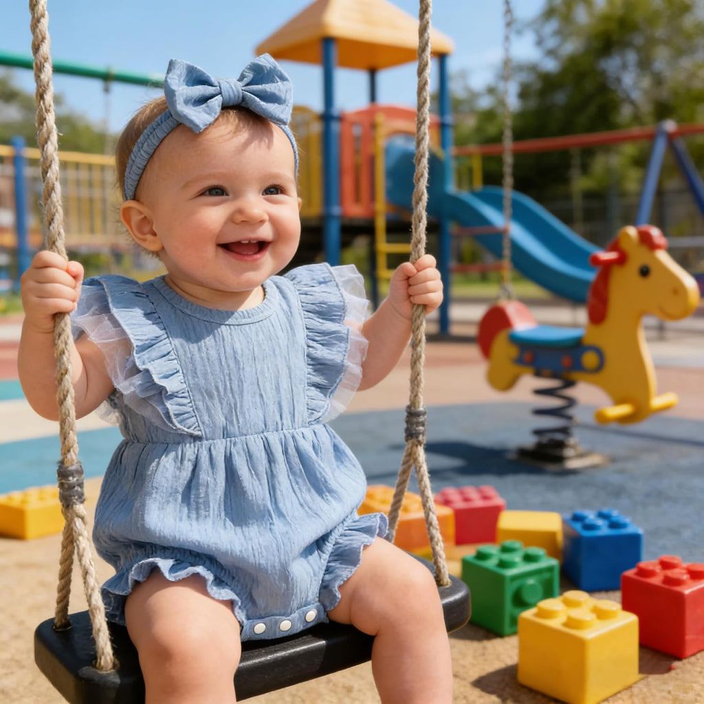 Ruffle Bubble Romper for Baby Girl | One-Piece Shorts Jumpsuit | Summer Outfit & Dress for Infants 0-18M