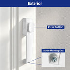 Screen and Storm Door Push Button Latch Handle Set with Night Lock