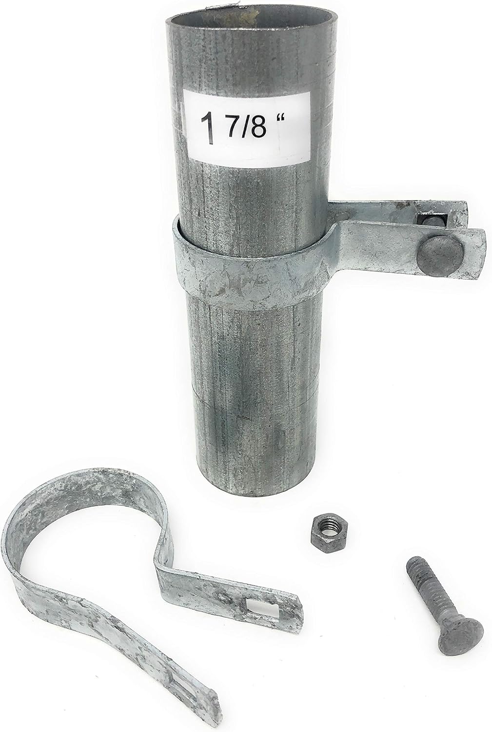 (10 Pack) Tension Bands with Bolts & Nuts for Chain Link Fence, Gate, Posts (1-7/8")
