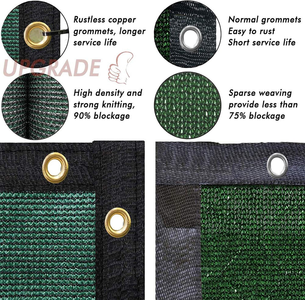Privacy Screen Fence 6' x 50' Commercial Shade Cover with Brass Grommets Heavy Duty Perfect for Outdoor Back