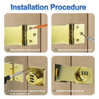Gold Cabinet Locks with Combination, Password Hasp Locks