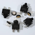 Tiwerlfe 5pcs Push Button Reset 5A 10A 15A 20A 30A Circuit Breakers with Automatic Reset 32VDC,AC125-250V with Quick Connect Terminals