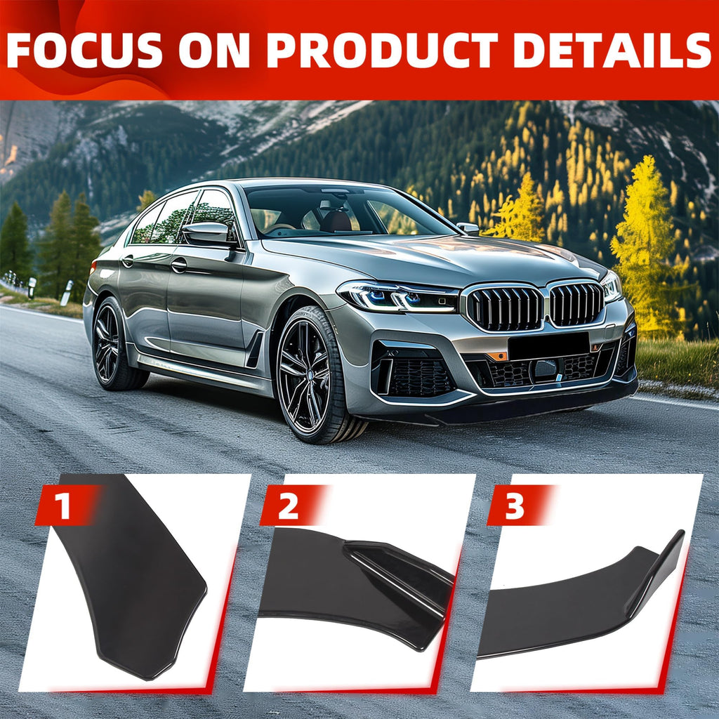 Front Bumper Lip Chin Spoiler ABS Compatible with Audi