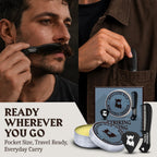 Mustache Wax Kit with Comb - 2 Oz, Bergamot Thunder