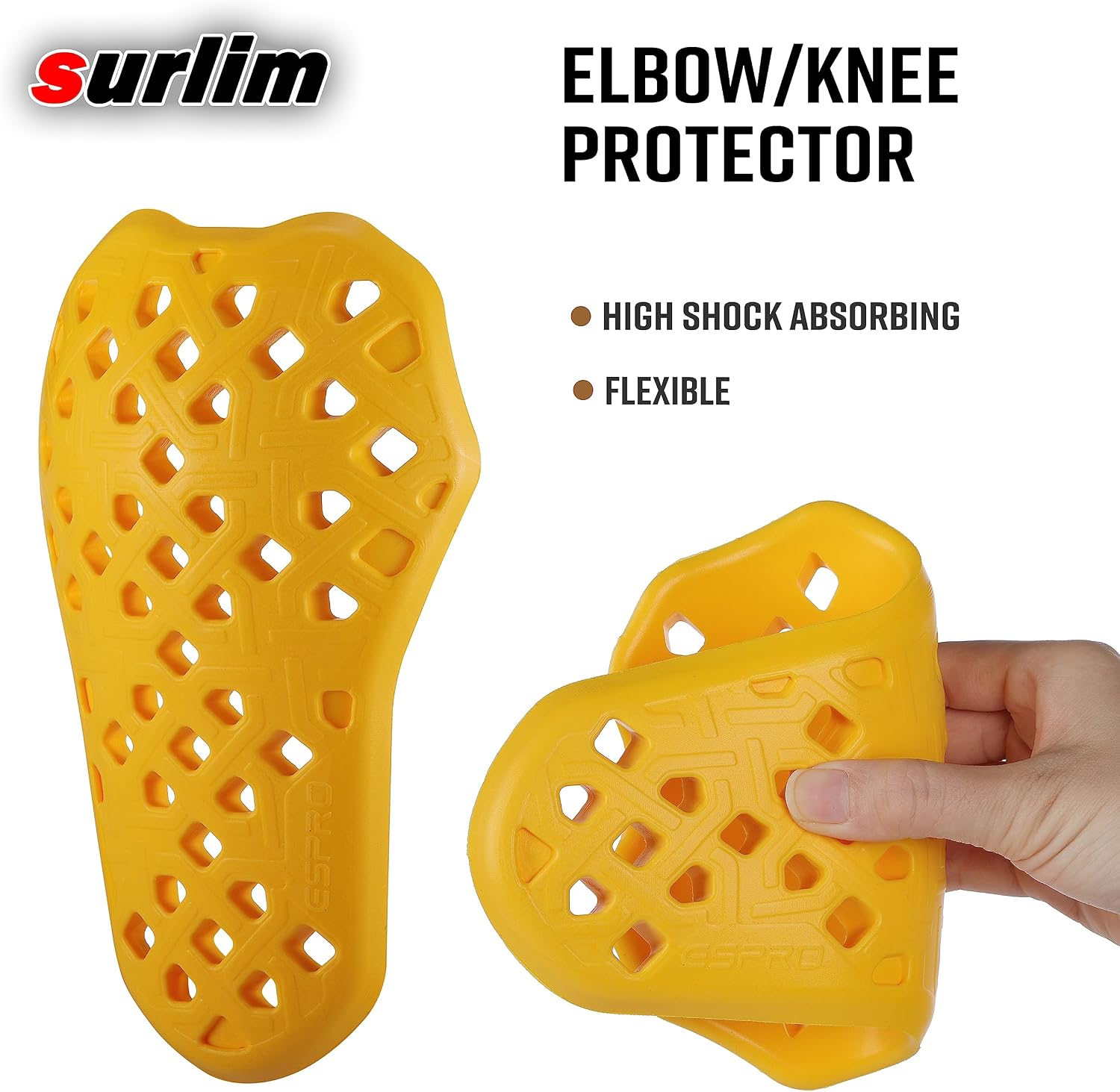 CE Level 2 Motorcycle Armor Inserts for Jackets and Riding Pants | CE Level 2 Impact-Reactive Armor with Airflow
