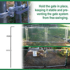 1-5/8" × 32" Chain Link Gate Drop Rod Kit with 2 Hinges