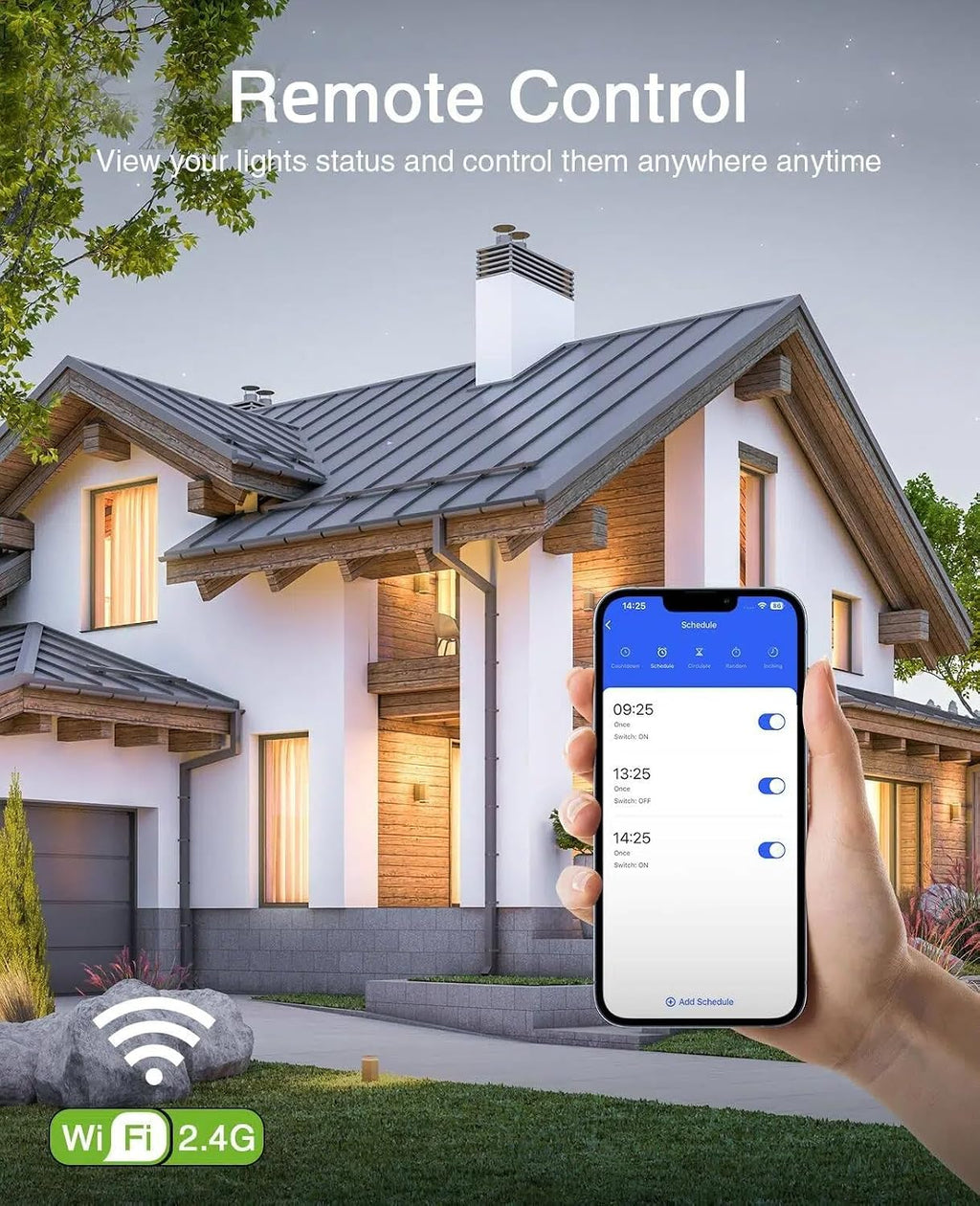 Switch, 3 Way Light Wi-Fi Switch Compatible with Alexa and Google Home, 2.4GHz Schedule Timer, Neutral Wire Required