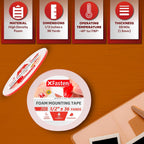 Double Sided Tape Foam Mounting Tape, 1/2-Inch x 36 Yards