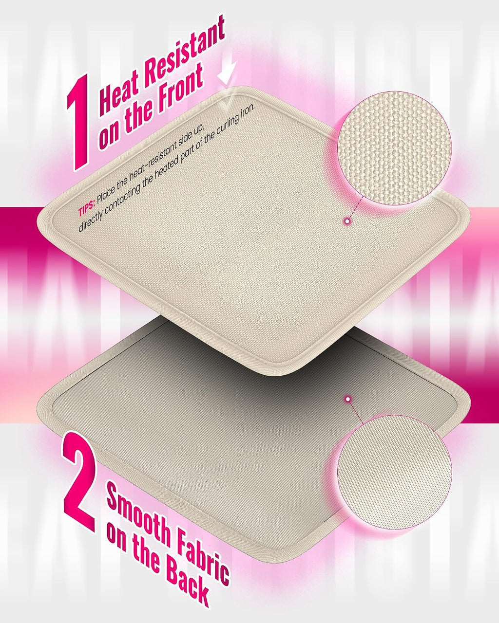 Hot Hair Tools Travel Bag with Separate Heat Resistant Mat, Large Capacity Wide-open Pouch, Hair Accessories