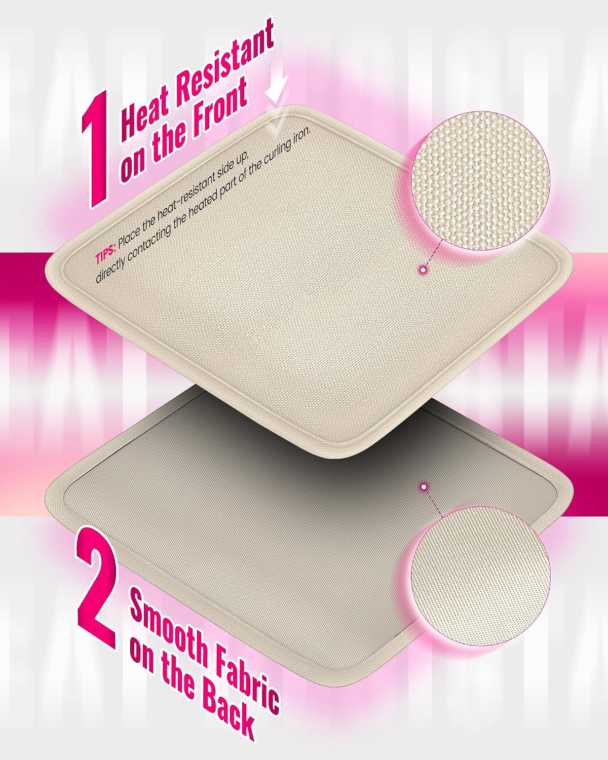 Hot Hair Tools Travel Bag with Separate Heat Resistant Mat, Large Capacity Wide-open Pouch, Hair Accessories