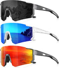 Sports Polarized Sunglasses Men Women for Running Baseball Hiking | 3 Pack Lightweight Sun Glasses with UV Protection