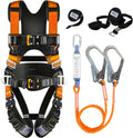 Safety Harness Fall Protection Kit with Shock Absorbing Lanyard